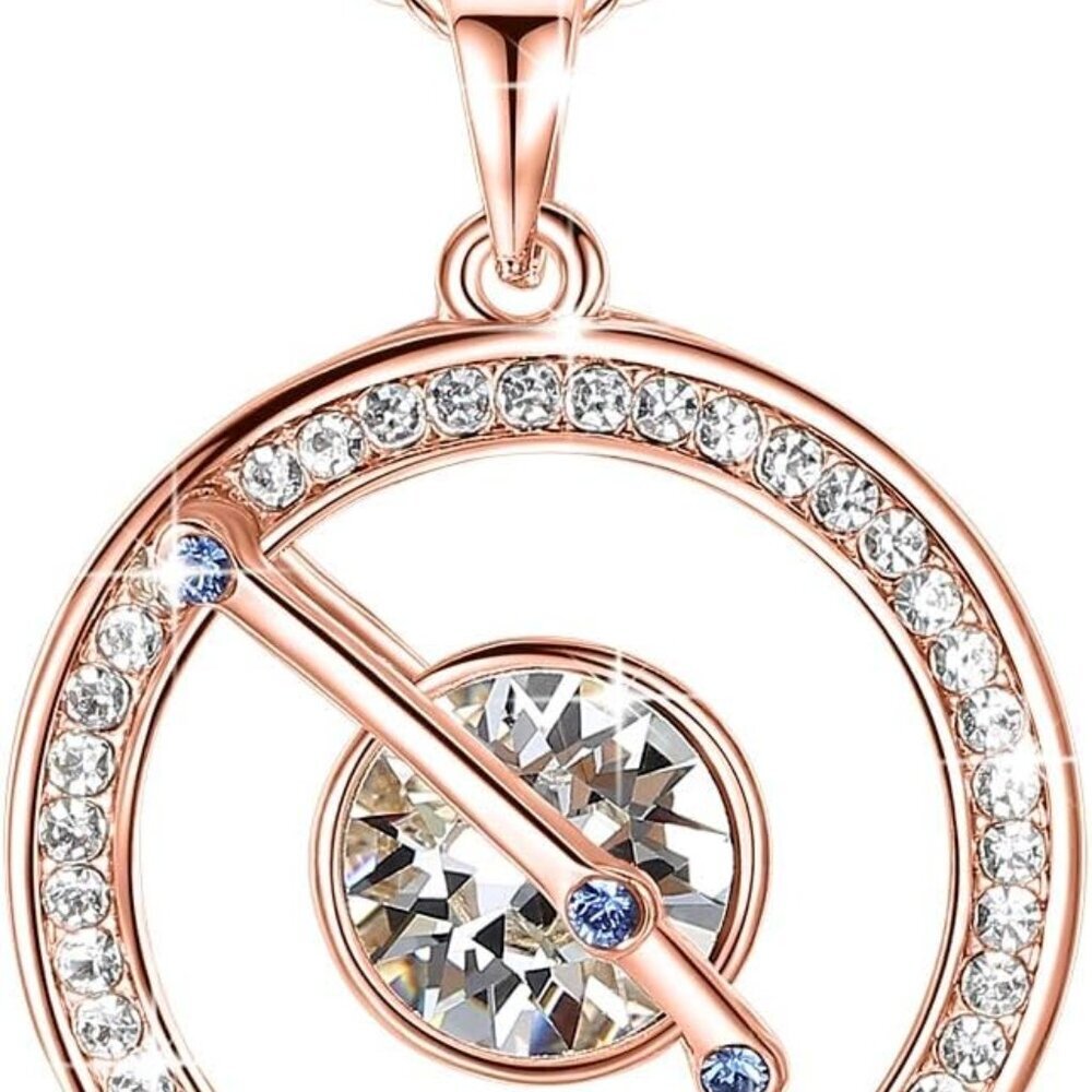 Superstar Zodiac Constellation Pendant Necklace Made with Premium Crystal Horosc